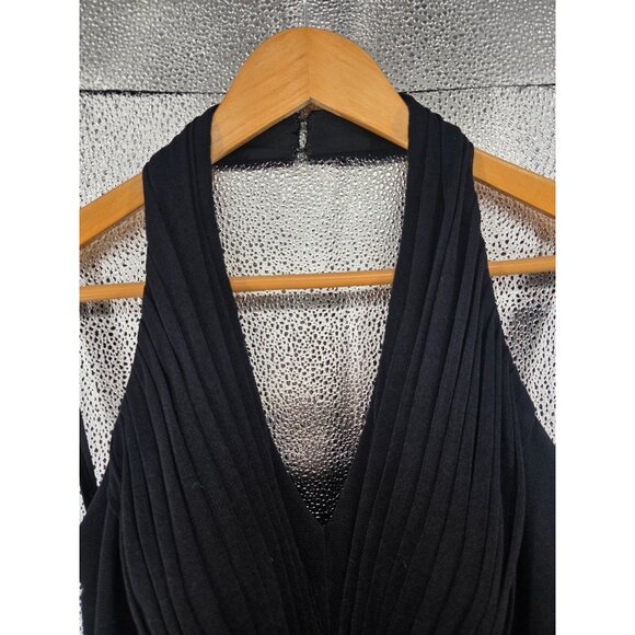 Black Halter Neck Formal Maxi Gown Elegant Evening Wear 10 - Picture 8 of 12